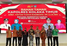 Kapolres Koltim Gelar Ramah Tamah dengan Bupati dan Jajaran di Rujab Bupati