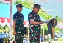 Plt Bupati Kolaka Timur Didaulat Jadi Pemimpin Upacara Pembukaan TMMD di Mowewe