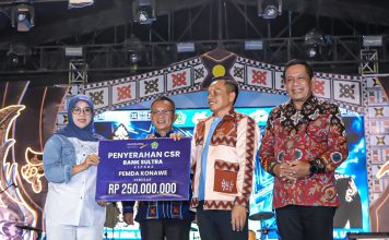 Bank Sultra Salurkan CSR Rp250 Juta untuk Pendidikan di HUT Konawe ke-66