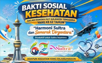 Bakti Sosial Kesehatan HUT ke-62 Sultra, Hadirkan Layanan Gratis bagi Ratusan Warga