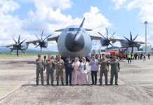Gubernur Sultra Tinjau Pesawat Airbus A400M di Bandara Haluoleo
