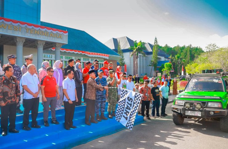 Gubernur Sultra Lepas Famtrip Overland 3 Kabupaten, Angkat Pesona Bombana, Kolaka, dan Kolaka Timur ke Kancah Nasional