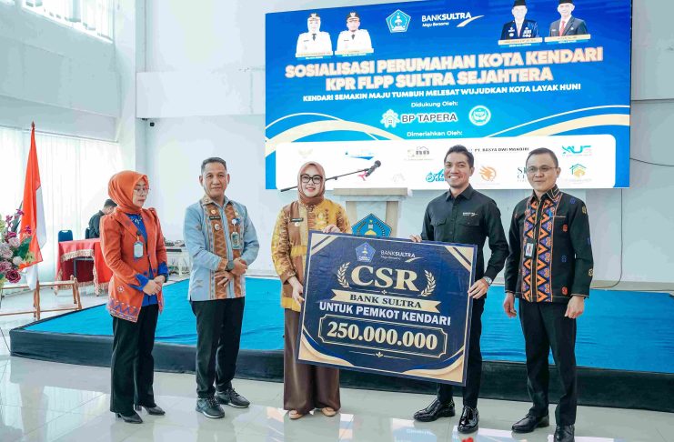 Bank Sultra Kucurkan CSR Rp250 Juta untuk RTH Kendari, Siapkan 100 Rumah Subsidi