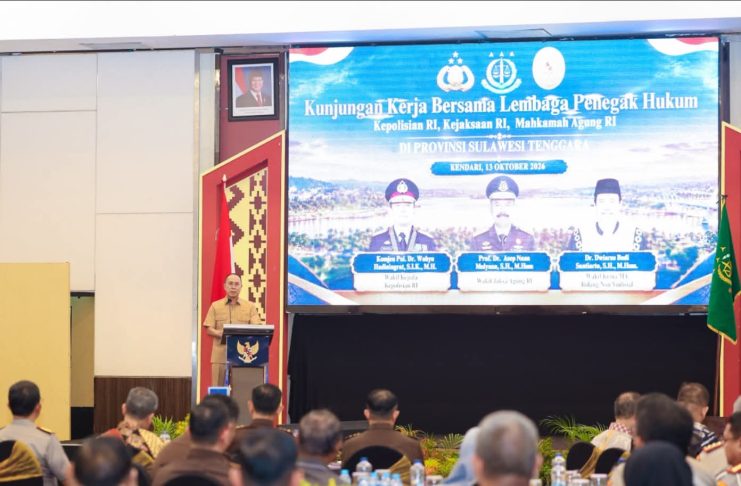 Tiga Pimpinan Penegak Hukum Pusat Bahas KUHP-KUHAP Baru di Sultra, Gubernur ASR: Perda Perlu Diselaraskan