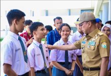Gubernur Sultra Kunjungi SMA Unggul Garuda, Siswa Sampaikan Terima Kasih kepada Presiden Prabowo