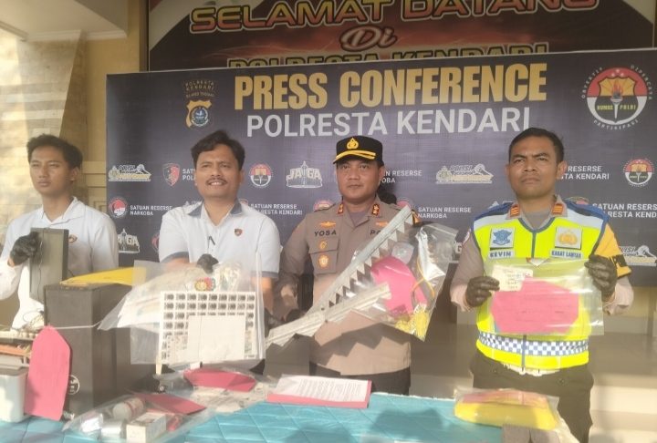 Polresta Kendari Ungkap Sejumlah Kasus Kriminal, 65 Pelajar Diduga Hendak Tawuran Diamankan