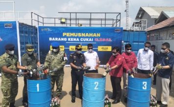 Rokok dan MMEA Ilegal Senilai Rp4,55 Miliar Dimusnahkan Bea Cukai Kendari