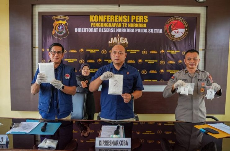 Ditresnarkoba Polda Sultra Sita 3,5 Kg Sabu di Kendari, Dua Terduga Pelaku Ditangkap
